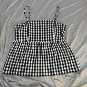 Black and white blouse